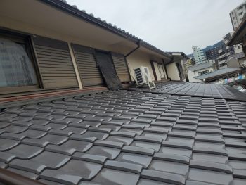 京都市山科区にて瓦屋根葺き替え工事